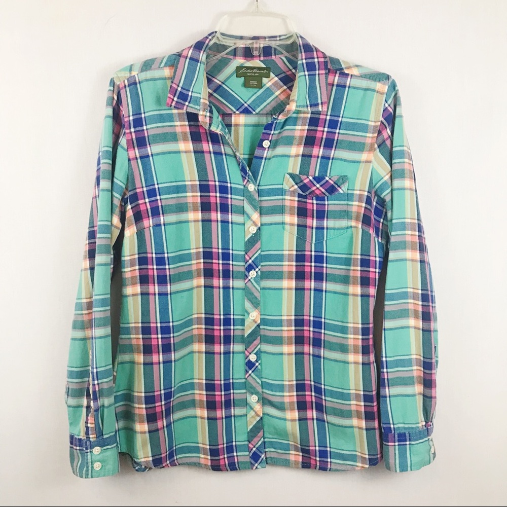 Eddie Bauer plaid button down